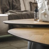 Hoyz Collection - Salontafel Infinite - Gerecycled Teakhout - Set van 2