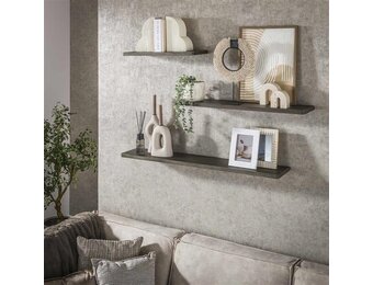 Hoyz Collection - Wandschap Ferro- Brons Antiek- Set van 3