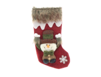 Unique Living | Stocking Vidar 17x34cm red snowman