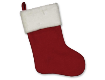 Unique Living | White Christmas sock red