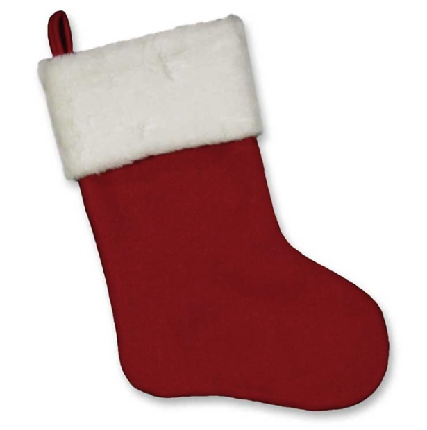 Unique Living | White Christmas sock red