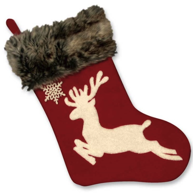 Unique Living | Rudolph sock red
