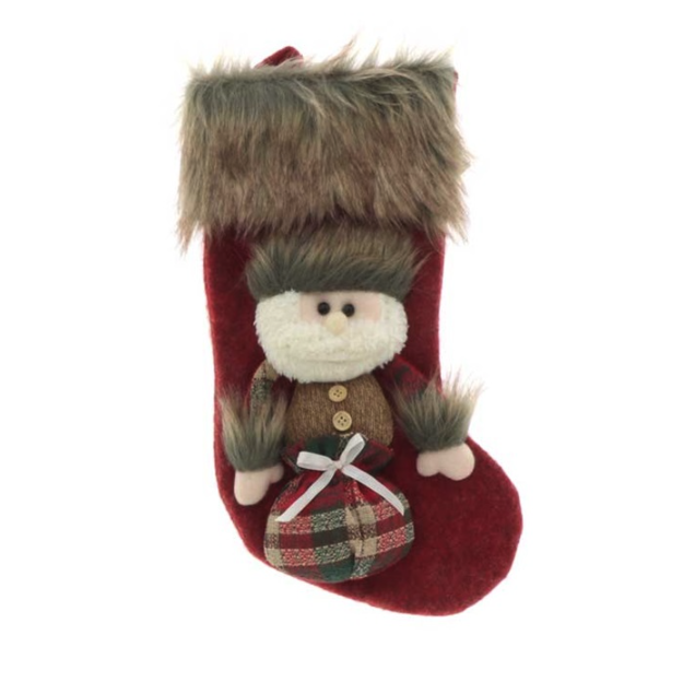 Unique Living | Stocking Vidar 17x34cm red santa