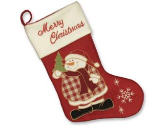 Unique Living | Jolly Christmas stocking rood snowman
