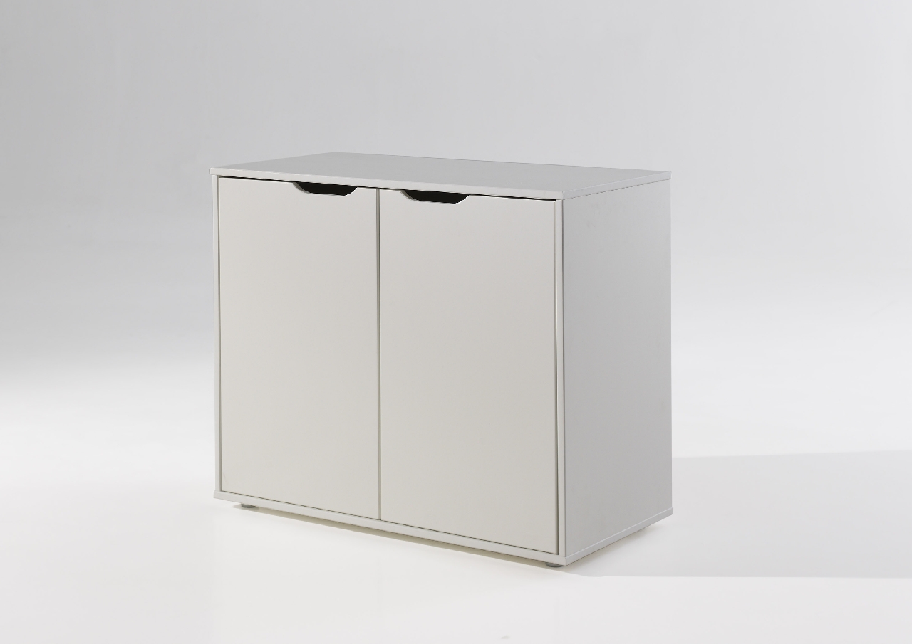 LUCEVI - Pino Wandkast 2 Deuren - Hout - Wit - 85.5x43.3 x71.8 cm