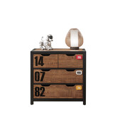 LUCEVI - Alex Ladekast 3 Laden - Hout - Beige - 86x42x83cm