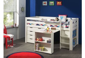 LUCEVI - Pino Ladekast 4 Laden - Hout - Wit - 85.5x43.3 x71.8 cm