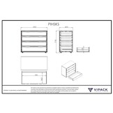 LUCEVI - Pino Ladekast 4 Laden - Hout - Wit - 85.5x43.3 x71.8 cm