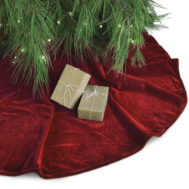 Unique Living - Treeskirt Kelsey 120Øcm red - Kerstboomkleed