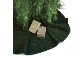 Unique Living - Treeskirt Kelsey 120Øcm dark green - Kerstboomkleed