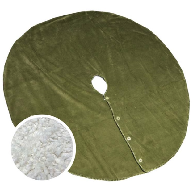 Unique Living - Treeskirt Coby 110cm Ø avocado green - Kerstboomkleed