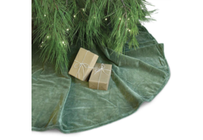 Unique Living - Treeskirt Kelsey 120Øcm oil green - Kerstboomkleed