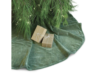 Unique Living - Treeskirt Kelsey 120Øcm oil green - Kerstboomkleed