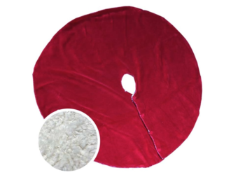 Unique Living - Treeskirt Coby 110cm Ø red - Kerstboomkleed