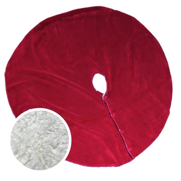 Unique Living - Treeskirt Coby 110cm Ø red - Kerstboomkleed