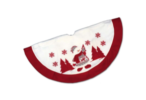 Unique Living - Treeskirt Winterland 90cm Ø snowman - Kerstboomkleed
