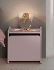 LUCEVI - Kiddy Kindernachtkastje- Hout - Roze - 40x36x41cm