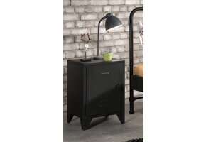 LUCEVI - Bronxx KindernachtkastjeMat - Metaal - Zwart - 40x40x60.5 cm