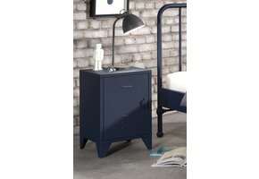 LUCEVI - Bronxx KindernachtkastjeMat - Metaal - Blauw - 40x40x60.5 cm