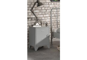 LUCEVI - Bronxx KindernachtkastjeMat - Metaal - Grijs - 40x40x60.5 cm