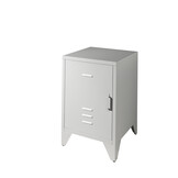 LUCEVI - Bronxx KindernachtkastjeMat - Metaal - Grijs - 40x40x60.5 cm