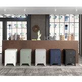 LUCEVI - Bronxx KindernachtkastjeMat - Metaal - Wit - 40x40x60.5 cm