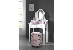 LUCEVI - Amori Kaptafel - Hout - Wit - 70x40x136cm