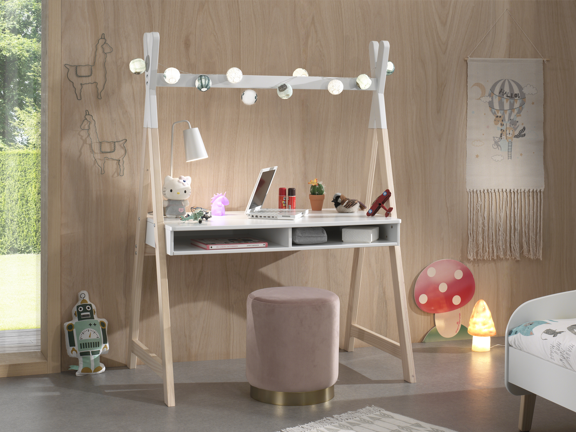 LUCEVI - Kiddy Kinder Bureau Tipi -  116x74,80 CM