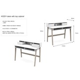 LUCEVI - Kiddy Bureau Met Opzet - Hout - Wit - 120x55x90cm