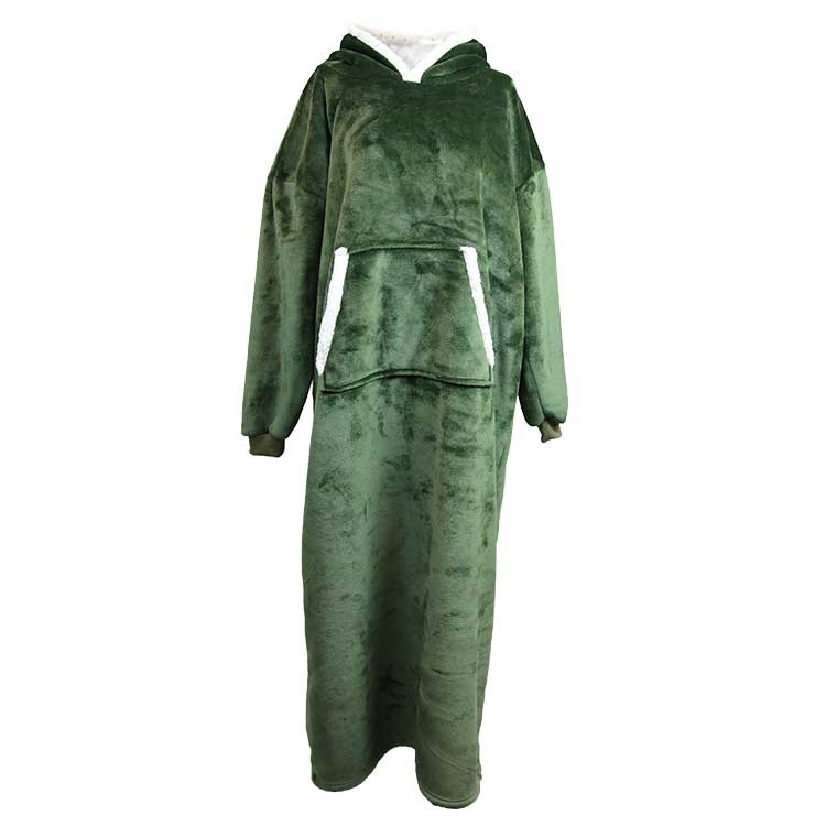 Unique Living - Hoodie Oversized Winter Green -75x150cm