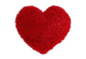 Unique Living - Sierkussen Love hart Red -45x45cm