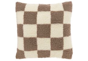Unique Living - Sierkussen Check Taupe -53x53cm