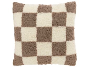 Unique Living - Sierkussen Check Taupe -53x53cm