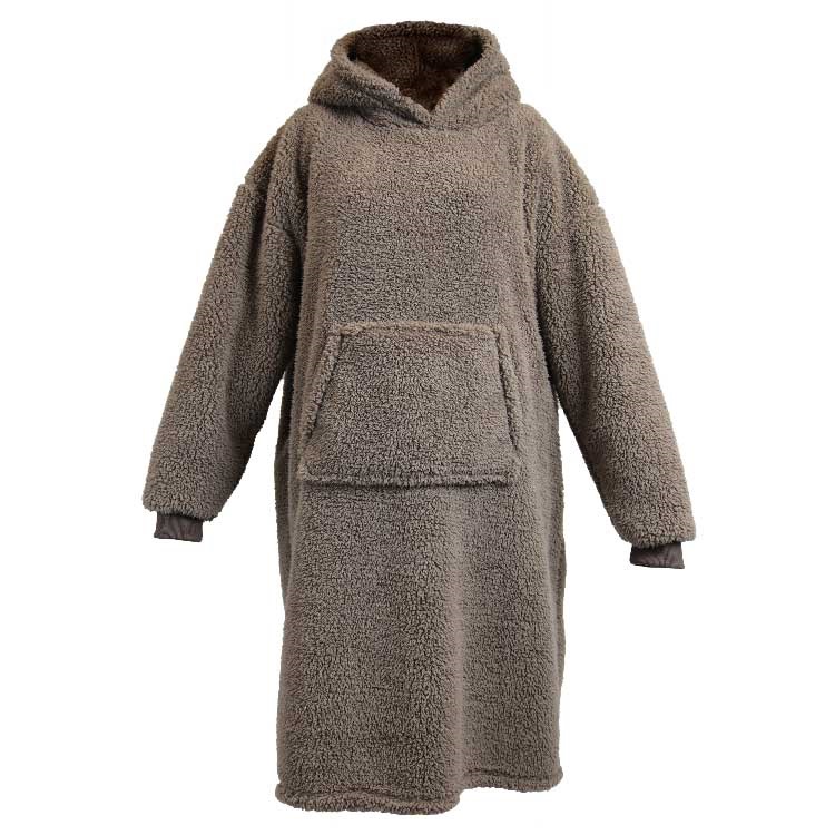 Unique Living - Hoodie Teddy Taupe -70x110cm