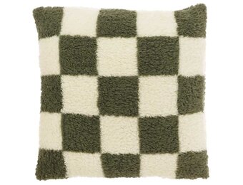 Unique Living - Sierkussen Check Winter Green -53x53cm