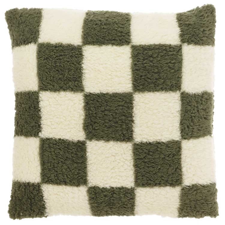 Unique Living - Sierkussen Check Winter Green -53x53cm