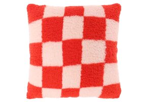 Unique Living - Sierkussen Check old Pink -53x53cm