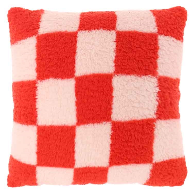 Unique Living - Sierkussen Check old Pink -53x53cm