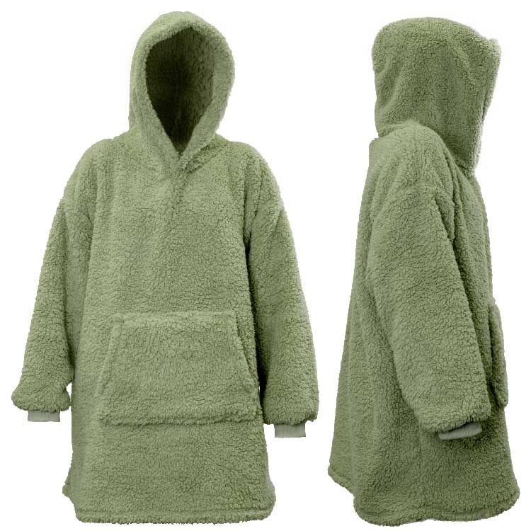 Unique Living - Hoodie Teddy Tea Green -70x57x87cm