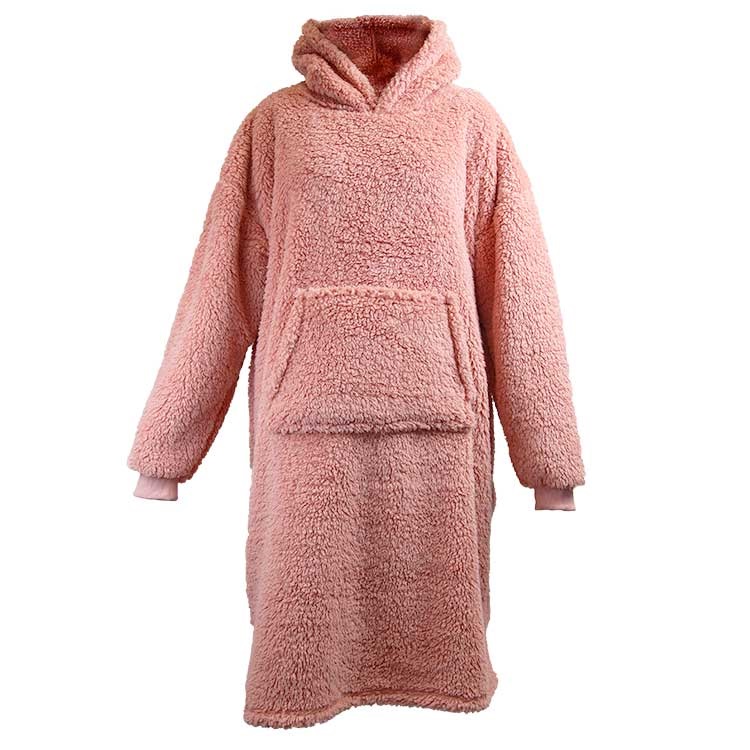 Unique Living - Hoodie Teddy old Pink -70x110cm