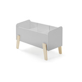 LUCEVI - Kiddy Speelkoffer - Speelgoedkist - Hout - Grijs - 80x39x48cm