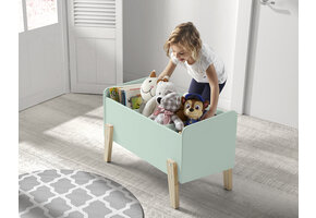 LUCEVI - Kiddy Speelkoffer - Speelgoedkist - Hout - Groen - 80x39x48cm