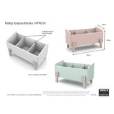 LUCEVI - Kiddy Speelkoffer - Speelgoedkist - Hout - Wit - 80x39x48cm