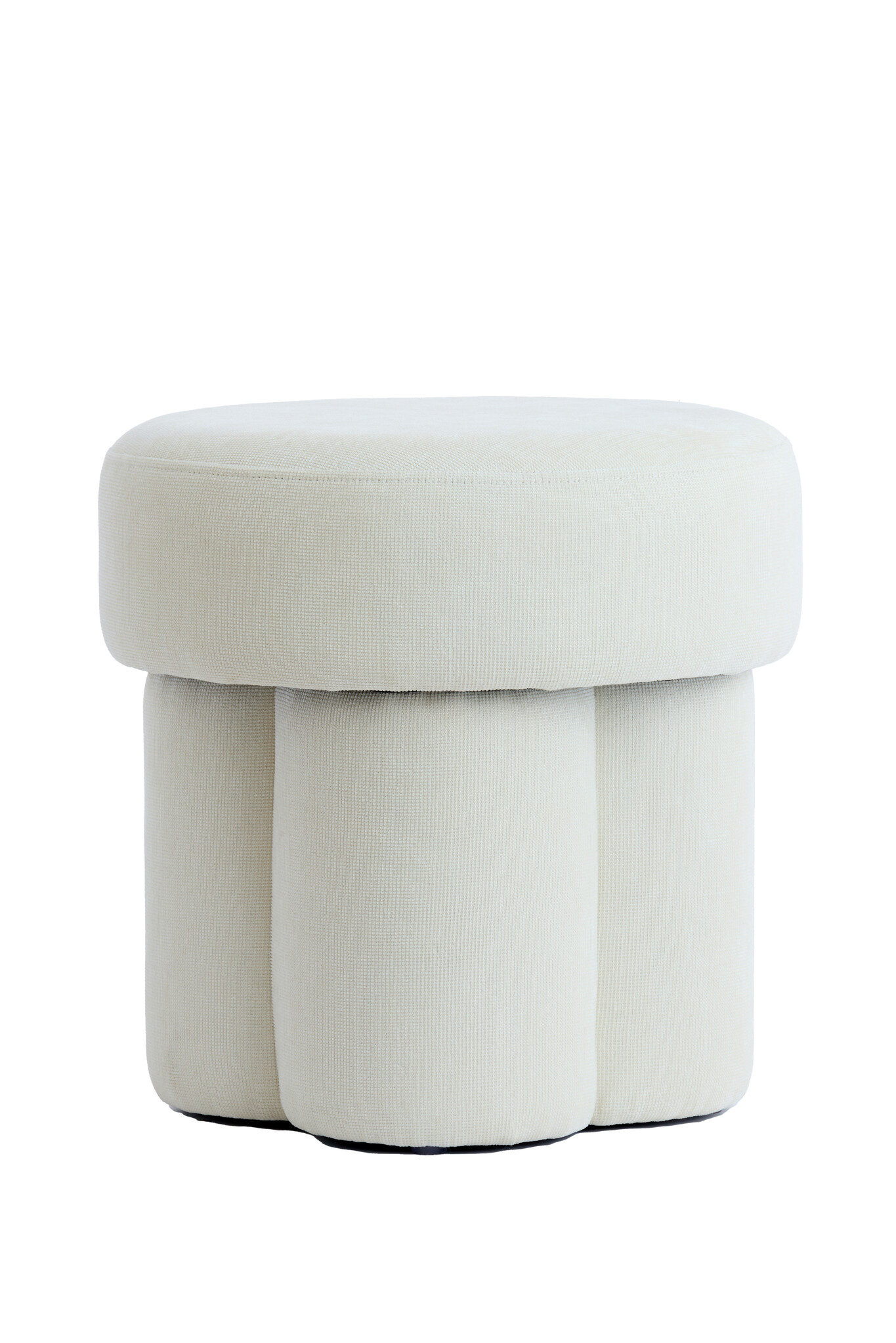 Light & Living - Poef CURTEA - Ø42x43cm - Wit