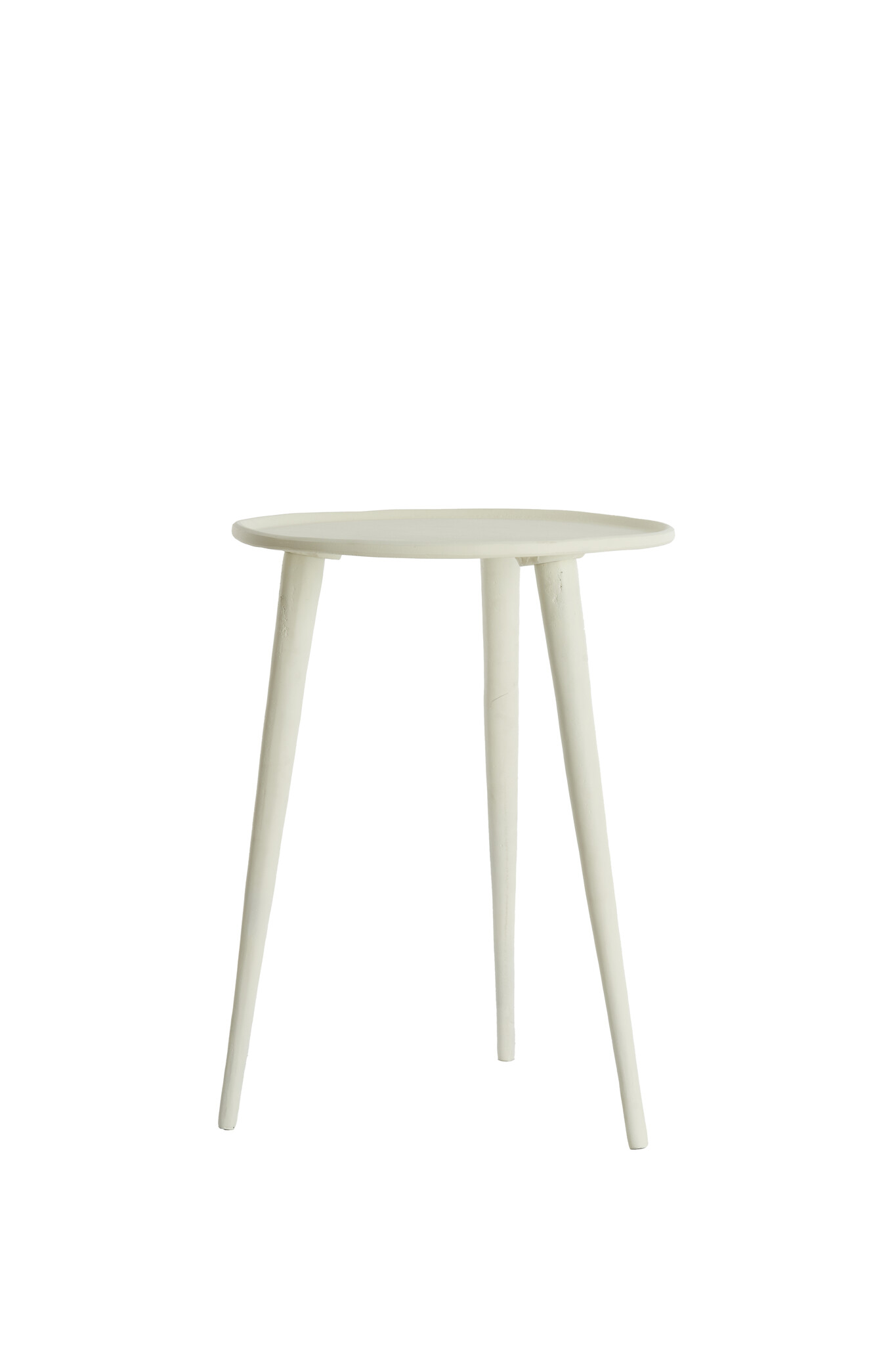 Light & Living - Bijzettafel BABINA - Ø36x47cm - Wit