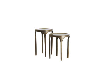 Light & Living - Bijzettafel LAPAZ - Ø40x52cm - Brons - Set van 2