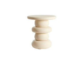 Light & Living - Bijzettafel AZALAS - Ø40x45cm - Wit