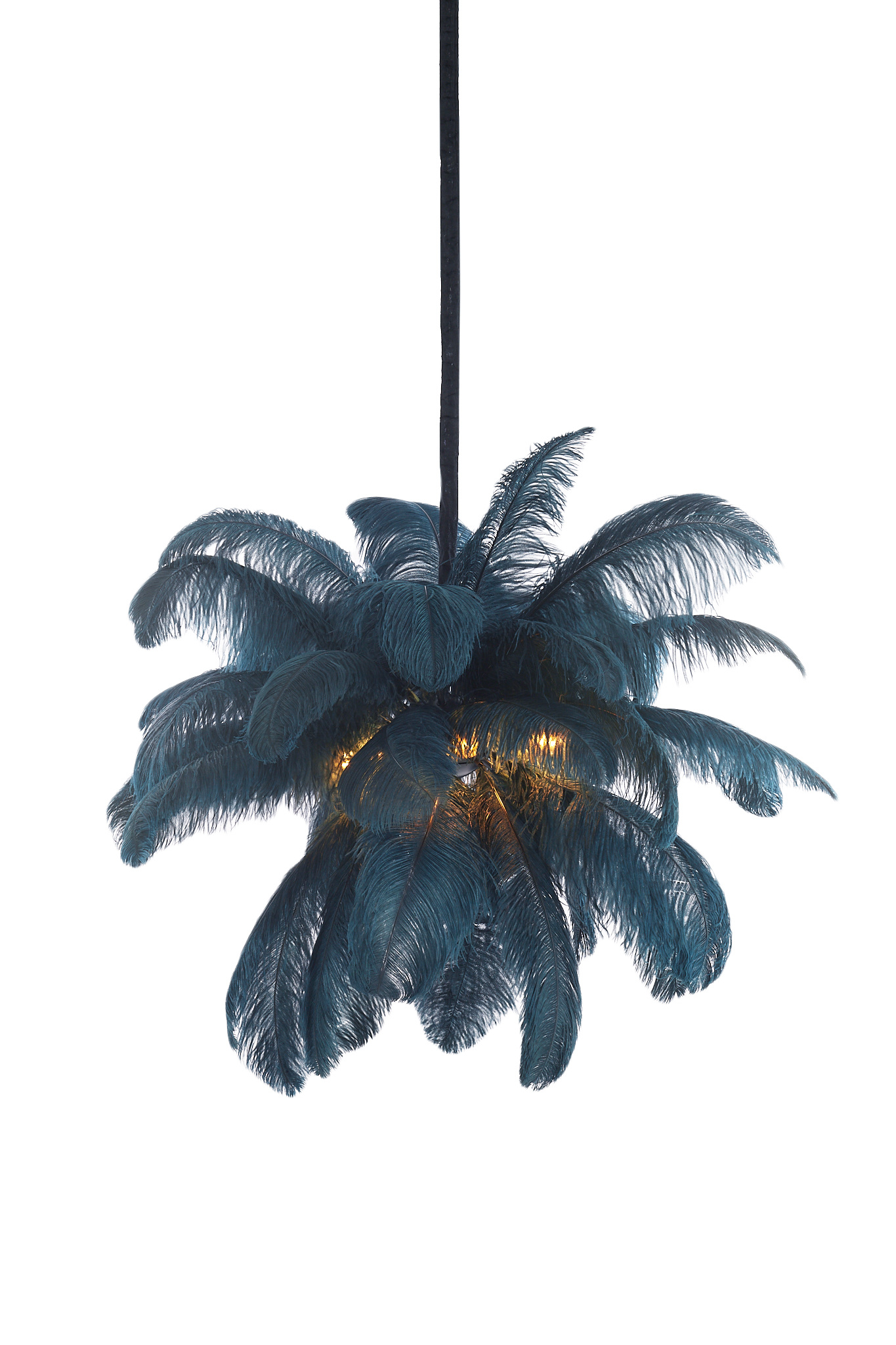 Light & Living - Hanglamp FEATHER - Ø80x80cm - Blauw