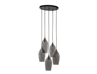 Light & Living - Hanglamp LUKARO - Ø45x36cm - Grijs