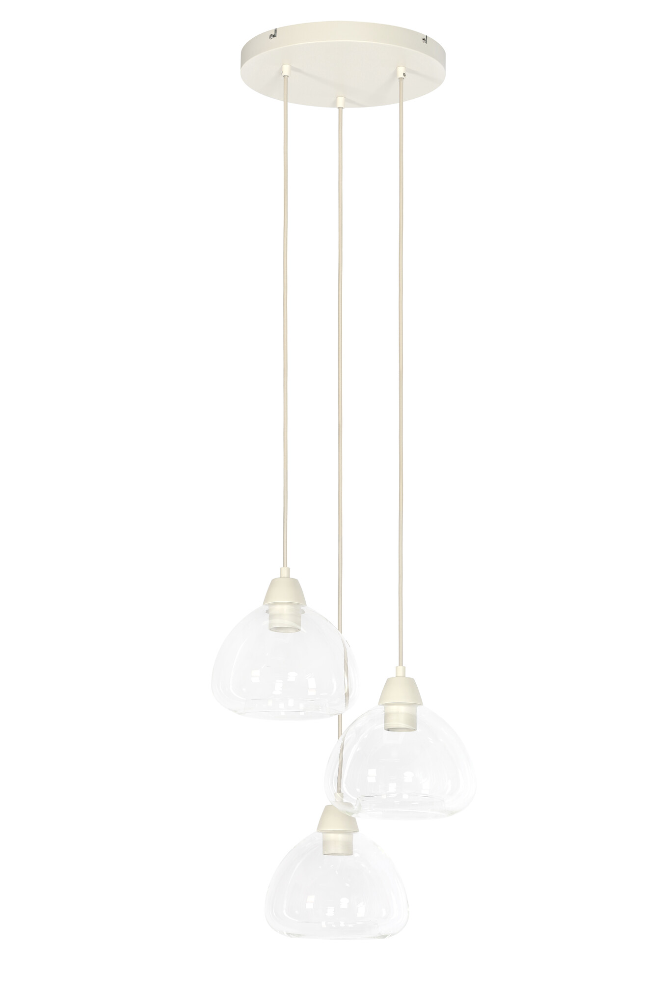 Light & Living - Hanglamp BISHO - Ø30x14cm - Wit